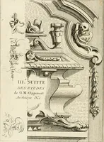 An illustration from Livre de fragments d'architectures, recüeilis et dessinés à Rome d'après les plus beaux monuments (1720)