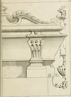 An illustration from Livre de fragments d'architectures, recüeilis et dessinés à Rome d'après les plus beaux monuments (1720)