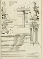 An illustration from Livre de fragments d'architectures, recüeilis et dessinés à Rome d'après les plus beaux monuments (1720)