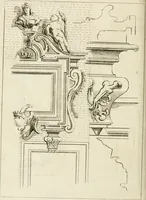 An illustration from Livre de fragments d'architectures, recüeilis et dessinés à Rome d'après les plus beaux monuments (1720)