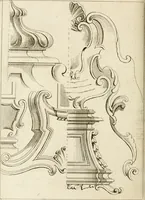 An illustration from Livre de fragments d'architectures, recüeilis et dessinés à Rome d'après les plus beaux monuments (1720)