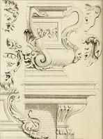 An illustration from Livre de fragments d'architectures, recüeilis et dessinés à Rome d'après les plus beaux monuments (1720)