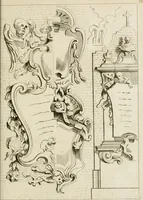 An illustration from Livre de fragments d'architectures, recüeilis et dessinés à Rome d'après les plus beaux monuments (1720)