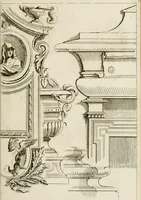 An illustration from Livre de fragments d'architectures, recüeilis et dessinés à Rome d'après les plus beaux monuments (1720)
