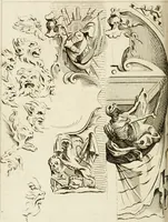 An illustration from Livre de fragments d'architectures, recüeilis et dessinés à Rome d'après les plus beaux monuments (1720)