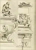 An illustration from Livre de fragments d'architectures, recüeilis et dessinés à Rome d'après les plus beaux monuments (1720)