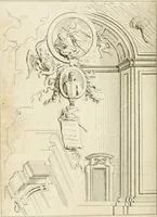 An illustration from Livre de fragments d'architectures, recüeilis et dessinés à Rome d'après les plus beaux monuments (1720)
