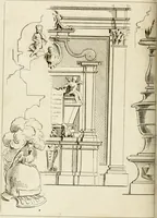 An illustration from Livre de fragments d'architectures, recüeilis et dessinés à Rome d'après les plus beaux monuments (1720)