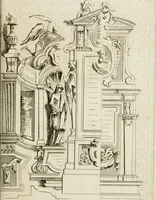 An illustration from Livre de fragments d'architectures, recüeilis et dessinés à Rome d'après les plus beaux monuments (1720)