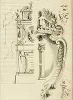 An illustration from Livre de fragments d'architectures, recüeilis et dessinés à Rome d'après les plus beaux monuments (1720)