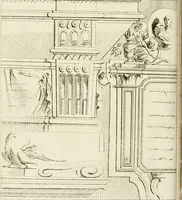 An illustration from Livre de fragments d'architectures, recüeilis et dessinés à Rome d'après les plus beaux monuments (1720)