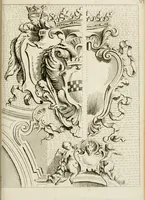 An illustration from Livre de fragments d'architectures, recüeilis et dessinés à Rome d'après les plus beaux monuments (1720)
