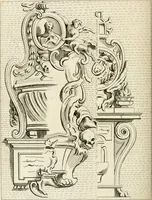 An illustration from Livre de fragments d'architectures, recüeilis et dessinés à Rome d'après les plus beaux monuments (1720)