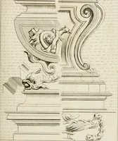 An illustration from Livre de fragments d'architectures, recüeilis et dessinés à Rome d'après les plus beaux monuments (1720)