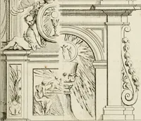 An illustration from Livre de fragments d'architectures, recüeilis et dessinés à Rome d'après les plus beaux monuments (1720)