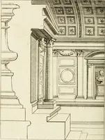 An illustration from Livre de fragments d'architectures, recüeilis et dessinés à Rome d'après les plus beaux monuments (1720)