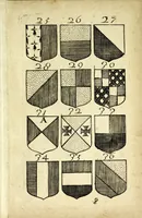 An illustration from Livre du blazon : contenant vne emple explication des metaux et couleurs avec leurs significations, les huict points de l'ecu des differantes couronnes et tenants &c : pour l'vsage des armoiries