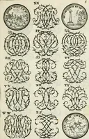 Picture 6 of 150 from Livre nouveau et utile pour toutes sortes d'artistes, et particulierement pour les orfevres, les orlogeurs, les peintres, les graveurs, les brodeurs, &c. : contenant quatre alphabets de chiffres fleuronnez au premier trait avec quantite de devises, d'emblemes et de noeuds d'amour : avec une table exacte pour trouver en général tous les noms et surnoms entrelassez (1690), leaf 12