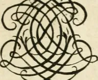 An illustration from Livre nouveau et utile pour toutes sortes d'artistes, et particulierement pour les orfevres, les orlogeurs, les peintres, les graveurs, les brodeurs, &c. : contenant quatre alphabets de chiffres fleuronnez au premier trait avec quantite de devises, d'emblemes et de noeuds d'amour : avec une table exacte pour trouver en général tous les noms et surnoms entrelassez (1690)