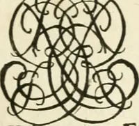 Picture 87 of 150 from Livre nouveau et utile pour toutes sortes d'artistes, et particulierement pour les orfevres, les orlogeurs, les peintres, les graveurs, les brodeurs, &c. : contenant quatre alphabets de chiffres fleuronnez au premier trait avec quantite de devises, d'emblemes et de noeuds d'amour : avec une table exacte pour trouver en général tous les noms et surnoms entrelassez (1690), leaf 142