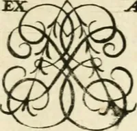 Picture 107 of 150 from Livre nouveau et utile pour toutes sortes d'artistes, et particulierement pour les orfevres, les orlogeurs, les peintres, les graveurs, les brodeurs, &c. : contenant quatre alphabets de chiffres fleuronnez au premier trait avec quantite de devises, d'emblemes et de noeuds d'amour : avec une table exacte pour trouver en général tous les noms et surnoms entrelassez (1690), leaf 158