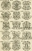 Picture 113 of 150 from Livre nouveau et utile pour toutes sortes d'artistes, et particulierement pour les orfevres, les orlogeurs, les peintres, les graveurs, les brodeurs, &c. : contenant quatre alphabets de chiffres fleuronnez au premier trait avec quantite de devises, d'emblemes et de noeuds d'amour : avec une table exacte pour trouver en général tous les noms et surnoms entrelassez (1690), leaf 160