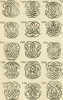 Picture 114 of 150 from Livre nouveau et utile pour toutes sortes d'artistes, et particulierement pour les orfevres, les orlogeurs, les peintres, les graveurs, les brodeurs, &c. : contenant quatre alphabets de chiffres fleuronnez au premier trait avec quantite de devises, d'emblemes et de noeuds d'amour : avec une table exacte pour trouver en général tous les noms et surnoms entrelassez (1690), leaf 162