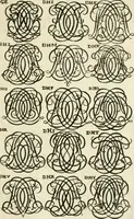 Picture 115 of 150 from Livre nouveau et utile pour toutes sortes d'artistes, et particulierement pour les orfevres, les orlogeurs, les peintres, les graveurs, les brodeurs, &c. : contenant quatre alphabets de chiffres fleuronnez au premier trait avec quantite de devises, d'emblemes et de noeuds d'amour : avec une table exacte pour trouver en général tous les noms et surnoms entrelassez (1690), leaf 164