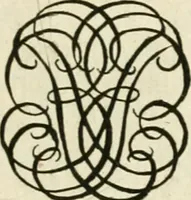 An illustration from Livre nouveau et utile pour toutes sortes d'artistes, et particulierement pour les orfevres, les orlogeurs, les peintres, les graveurs, les brodeurs, &c. : contenant quatre alphabets de chiffres fleuronnez au premier trait avec quantite de devises, d'emblemes et de noeuds d'amour : avec une table exacte pour trouver en général tous les noms et surnoms entrelassez (1690)