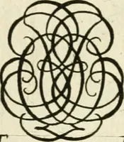 An illustration from Livre nouveau et utile pour toutes sortes d'artistes, et particulierement pour les orfevres, les orlogeurs, les peintres, les graveurs, les brodeurs, &c. : contenant quatre alphabets de chiffres fleuronnez au premier trait avec quantite de devises, d'emblemes et de noeuds d'amour : avec une table exacte pour trouver en général tous les noms et surnoms entrelassez (1690)