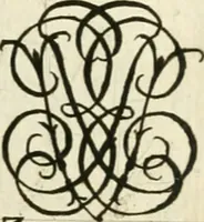 Picture 128 of 150 from Livre nouveau et utile pour toutes sortes d'artistes, et particulierement pour les orfevres, les orlogeurs, les peintres, les graveurs, les brodeurs, &c. : contenant quatre alphabets de chiffres fleuronnez au premier trait avec quantite de devises, d'emblemes et de noeuds d'amour : avec une table exacte pour trouver en général tous les noms et surnoms entrelassez (1690), leaf 166