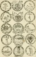 An illustration from Livre nouveau et utile pour toutes sortes d'artistes, et particulierement pour les orfevres, les orlogeurs, les peintres, les graveurs, les brodeurs, &c. : contenant quatre alphabets de chiffres fleuronnez au premier trait avec quantite de devises, d'emblemes et de noeuds d'amour : avec une table exacte pour trouver en général tous les noms et surnoms entrelassez (1690)