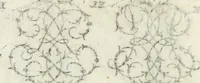 An illustration from Livre nouveau et utile pour toutes sortes d'artistes, et particulierement pour les orfevres, les orlogeurs, les peintres, les graveurs, les brodeurs, &c. : contenant quatre alphabets de chiffres fleuronnez au premier trait avec quantite de devises, d'emblemes et de noeuds d'amour : avec une table exacte pour trouver en général tous les noms et surnoms entrelassez (1690)