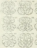 Picture 18 of 150 from Livre nouveau et utile pour toutes sortes d'artistes, et particulierement pour les orfevres, les orlogeurs, les peintres, les graveurs, les brodeurs, &c. : contenant quatre alphabets de chiffres fleuronnez au premier trait avec quantite de devises, d'emblemes et de noeuds d'amour : avec une table exacte pour trouver en général tous les noms et surnoms entrelassez (1690), leaf 27