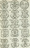 Picture 21 of 150 from Livre nouveau et utile pour toutes sortes d'artistes, et particulierement pour les orfevres, les orlogeurs, les peintres, les graveurs, les brodeurs, &c. : contenant quatre alphabets de chiffres fleuronnez au premier trait avec quantite de devises, d'emblemes et de noeuds d'amour : avec une table exacte pour trouver en général tous les noms et surnoms entrelassez (1690), leaf 30