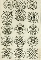 Picture 34 of 150 from Livre nouveau et utile pour toutes sortes d'artistes, et particulierement pour les orfevres, les orlogeurs, les peintres, les graveurs, les brodeurs, &c. : contenant quatre alphabets de chiffres fleuronnez au premier trait avec quantite de devises, d'emblemes et de noeuds d'amour : avec une table exacte pour trouver en général tous les noms et surnoms entrelassez (1690), leaf 50