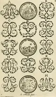 Picture 3 of 150 from Livre nouveau et utile pour toutes sortes d'artistes, et particulierement pour les orfevres, les orlogeurs, les peintres, les graveurs, les brodeurs, &c. : contenant quatre alphabets de chiffres fleuronnez au premier trait avec quantite de devises, d'emblemes et de noeuds d'amour : avec une table exacte pour trouver en général tous les noms et surnoms entrelassez (1690), leaf 6