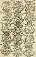 An illustration from Livre nouveau et utile pour toutes sortes d'artistes, et particulierement pour les orfevres, les orlogeurs, les peintres, les graveurs, les brodeurs, &c. : contenant quatre alphabets de chiffres fleuronnez au premier trait avec quantite de devises, d'emblemes et de noeuds d'amour : avec une table exacte pour trouver en général tous les noms et surnoms entrelassez (1690)