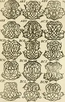 Picture 42 of 150 from Livre nouveau et utile pour toutes sortes d'artistes, et particulierement pour les orfevres, les orlogeurs, les peintres, les graveurs, les brodeurs, &c. : contenant quatre alphabets de chiffres fleuronnez au premier trait avec quantite de devises, d'emblemes et de noeuds d'amour : avec une table exacte pour trouver en général tous les noms et surnoms entrelassez (1690), leaf 70
