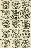 Picture 54 of 150 from Livre nouveau et utile pour toutes sortes d'artistes, et particulierement pour les orfevres, les orlogeurs, les peintres, les graveurs, les brodeurs, &c. : contenant quatre alphabets de chiffres fleuronnez au premier trait avec quantite de devises, d'emblemes et de noeuds d'amour : avec une table exacte pour trouver en général tous les noms et surnoms entrelassez (1690), leaf 94
