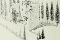 An illustration from L'oeuvre de Puig Cadafalch, architecte, 1896-1904 : architecture, décoration, mobilier, serrurerie, carrelages, &c, & (1904)