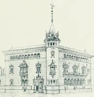 An illustration from L'oeuvre de Puig Cadafalch, architecte, 1896-1904 : architecture, décoration, mobilier, serrurerie, carrelages, &c, & (1904)