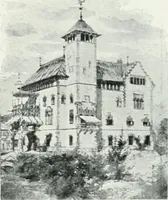 An illustration from L'oeuvre de Puig Cadafalch, architecte, 1896-1904 : architecture, décoration, mobilier, serrurerie, carrelages, &c, & (1904)