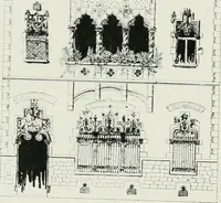 An illustration from L'oeuvre de Puig Cadafalch, architecte, 1896-1904 : architecture, décoration, mobilier, serrurerie, carrelages, &c, & (1904)