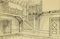 An illustration from Log cabins and cottages; how to build and furnish them (1908)