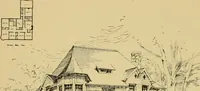 An illustration from Log cabins and cottages; how to build and furnish them (1908)