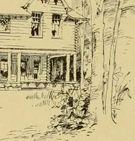 An illustration from Log cabins and cottages; how to build and furnish them (1908)