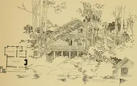 An illustration from Log cabins and cottages; how to build and furnish them (1908)
