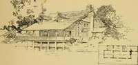 An illustration from Log cabins and cottages; how to build and furnish them (1908)