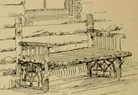 An illustration from Log cabins and cottages; how to build and furnish them (1908)